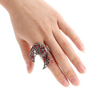 EUR € 4.31   Crescent Moon Patroon Verstelbare Alloy Ring, Gratis