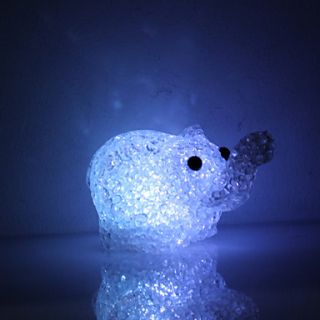 EUR € 2.93   Cute Elephant Shaped fargerike lys Crystal LED Night