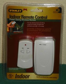 Stanley   Indoor Remote Control Outlet with Wireless Transmitter   NEW