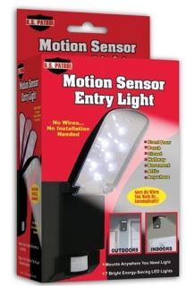 Motion Sensor Entry Light 7 Bright LED Indoor Outdoor Door Porch