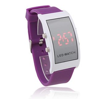 USD $ 4.49   Silicone Band Red Light Wrist LED Watch (Purple),