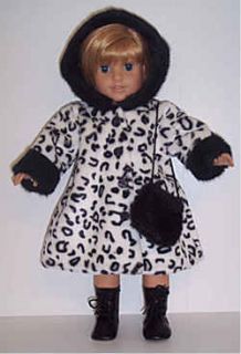 Doll Clothes Fits American Girl Dalmation Coat Purse