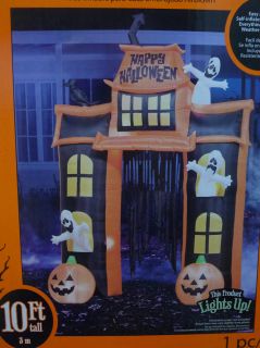 NEW Halloween Inflatable Airblown Haunted House Archway 10ft Tall