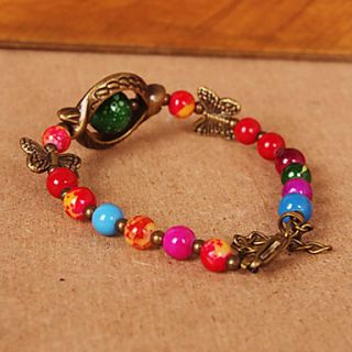 USD $ 3.49   Tibetan Style Colorful Gravel Alloy Plated Classical