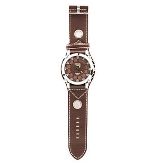 EUR € 5.51   Mode Quartz Armbåndsur Med Coffee PU Rem, Gratis Fragt