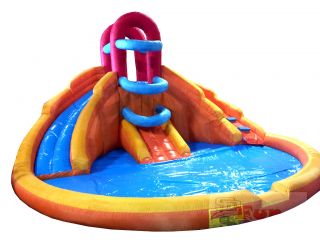  17 x 17 Inflatable Outdoor Water Slide Bouncer with Pool Splash Area