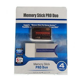 EUR € 7.53   4gb Memory Stick PRO Duo memory card e adattatore