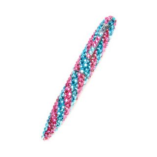 Cotton Candy Blue Pink Crystal Rhinestone Ink Pen