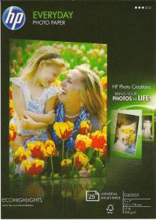 HP Everyday 5 x 7 Glossy Photo Paper 50ct WOW New Item Great Price