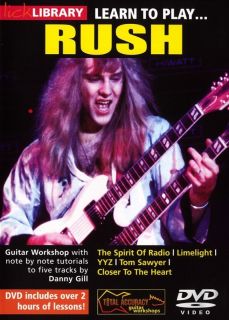 Lick Library Learn to Play Rush Electric Guitar DVD New