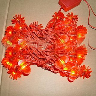 10M 5W 52 LED Red Light Lantern Design String Lamp Festival Decoration