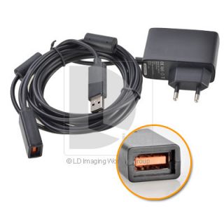 NEW AC Adapter Power Supply USB Cable for Xbox 360 Kinect Sensor Type