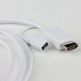 EUR € 14.53   Micro USB a HDMI cable (1,5 m, blanco), ¡Envío