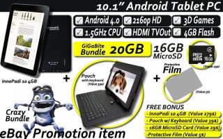  Tablet PC 1 5GHz 3D HDMI Capacitive Innovatek Innopadi 4BPK16GB