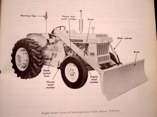1965 IH International 3414 Dozer Tractor Parts Catalog