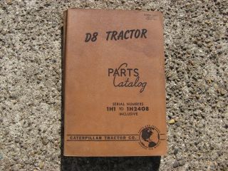  D8 Crawler Tractor Parts Book Catalog Vtg Original IH Series