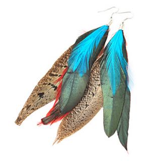 EUR € 2.57   Blau Artificial Feather Ornaments Ohrringe, alle