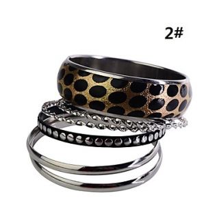 EUR € 3.58   Leopard Grain Wide Alloy Bracelet Set, ¡Envío Gratis