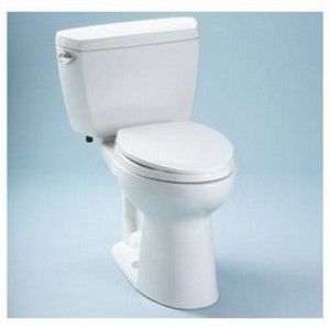 Toto Drake Elongated 2 Piece Toilet Cotton White CST744SLD 01