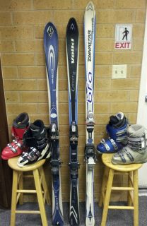 womens ski package intermediate advanced skis bindings boots poles 170