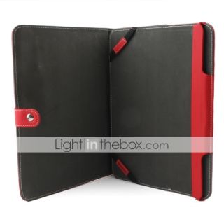 USD $ 11.59   Protective PU Leather Case for Apple iPad2   Red,