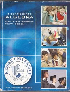 Intermediate Algebra For College Students 4th edition by James