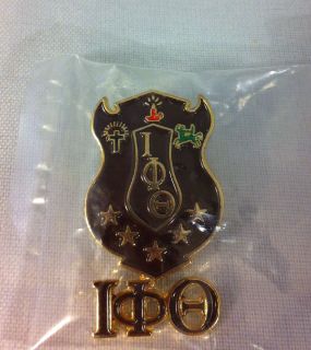 Iota PHI Theta Fraternity Crest with 3 Greek Letter Lapel Pin New