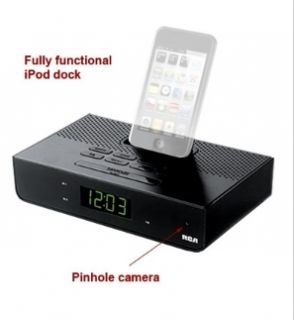 Spy MAX iPod Dock Clock Radio Covert Wi Fi Digital Wireless Web Cam