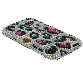 +Colorful Leopard Bling Case Cover Combo For iPod Touch 4th Gen 4G 4