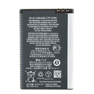 1500mAh vervangende mobiele telefoon batterijen BP 4L voor Nokia E61i