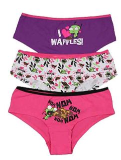 Invader Zim Gir I Love Waffle Hot Pants Panty 3 Pack Cosmetic Case