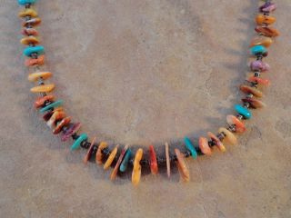 Colorful Necklace By Irene Lovato Of Santo Domingo Pueblo