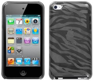New Smoke Zebra Skin TPU Candy Case Cover for Apple iPod Touch 4 4G