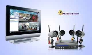 IP Camera Server with 4 Wireless Cameras