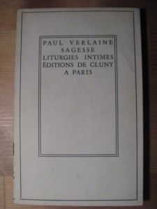 1939 Verlaine Paul Sagesse Liturgies Intimes Symbolist Movement