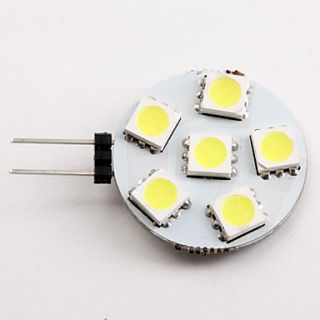 g4 2 2.5W 6x5050 SMD 60 70lm 6000 6500k natürliches weißes Licht LED