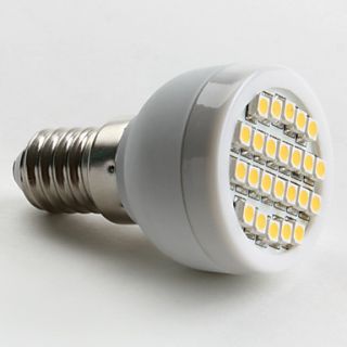 lugar e14 1 24x3528 SMD 1.5W 50 60lm 2800 3200K luz blanca cálida