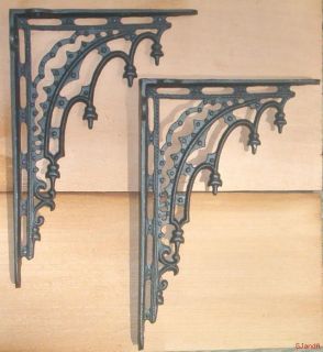 PR12 Victorian Gothic Cast Iron Shelf Brackets Corbels