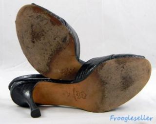 Isaac Mizrahi Womens Peep Toe Slingbacks Heels Shoes 7 5 M Black