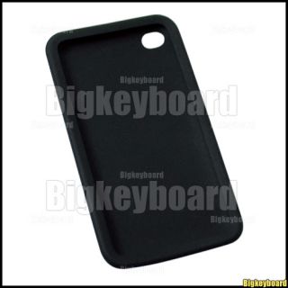Black Silicone Case Skin for Apple iPod Touch 4 4th Gen