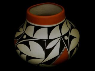 Signed Isleta Jojola Pueblo Indian Pottery HP Colorful Bowl New
