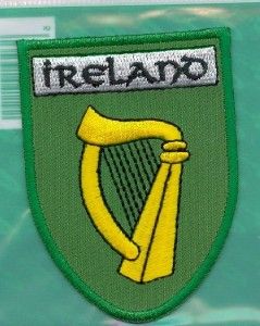 Irish Traditional Celtic Harp Ireland Embroidered Patch Badge