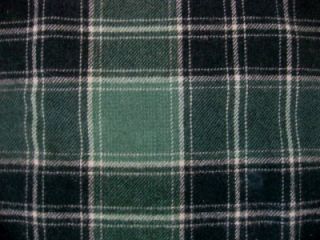 Irish Import Ushers Kilty Taratan Plaid Wool Lap Blanket Green White