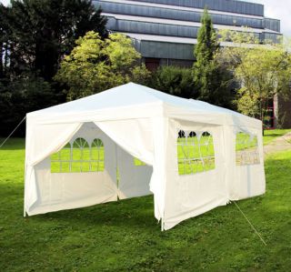 10x20 White Easy Set Pop Up Party Tent Canopy Gazebo