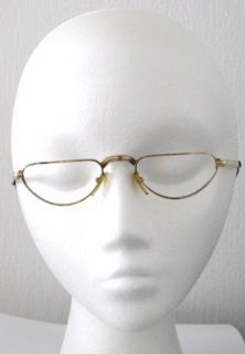 Vintage Italian Reading Glasses Eyeglass Frames Gold Tone 20 000 Italy