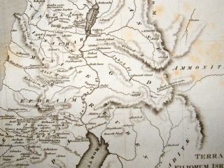 Israel Palestine Judea c1810 Antique Map