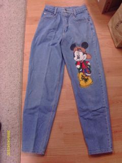   MICKEY MOUSE VINTAG JEANS by Jerry Leigh junior size 5 good used con