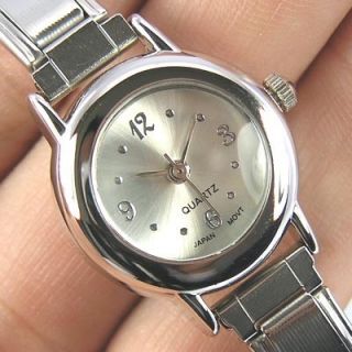  Round Stainless Steel Italian Charms Bracelet Quartz Watch BA03
