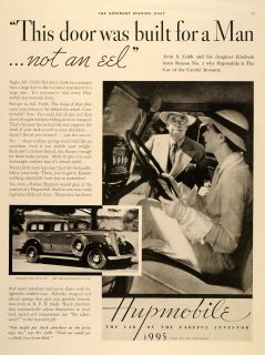 1933 Ad Hupmobile Vintage Car Irvin S Cobb Elisabeth   ORIGINAL