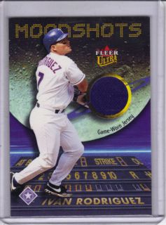 2003 Ultra Ivan Rodriguez Moonshots Game Used Jersey